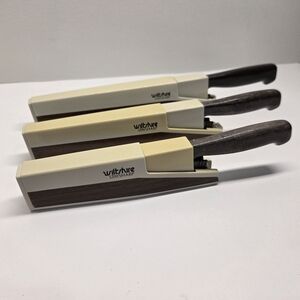 3 Wiltshire StaySharp Stainless Knives And Sharpeners MCM Vintage 70s Cookware